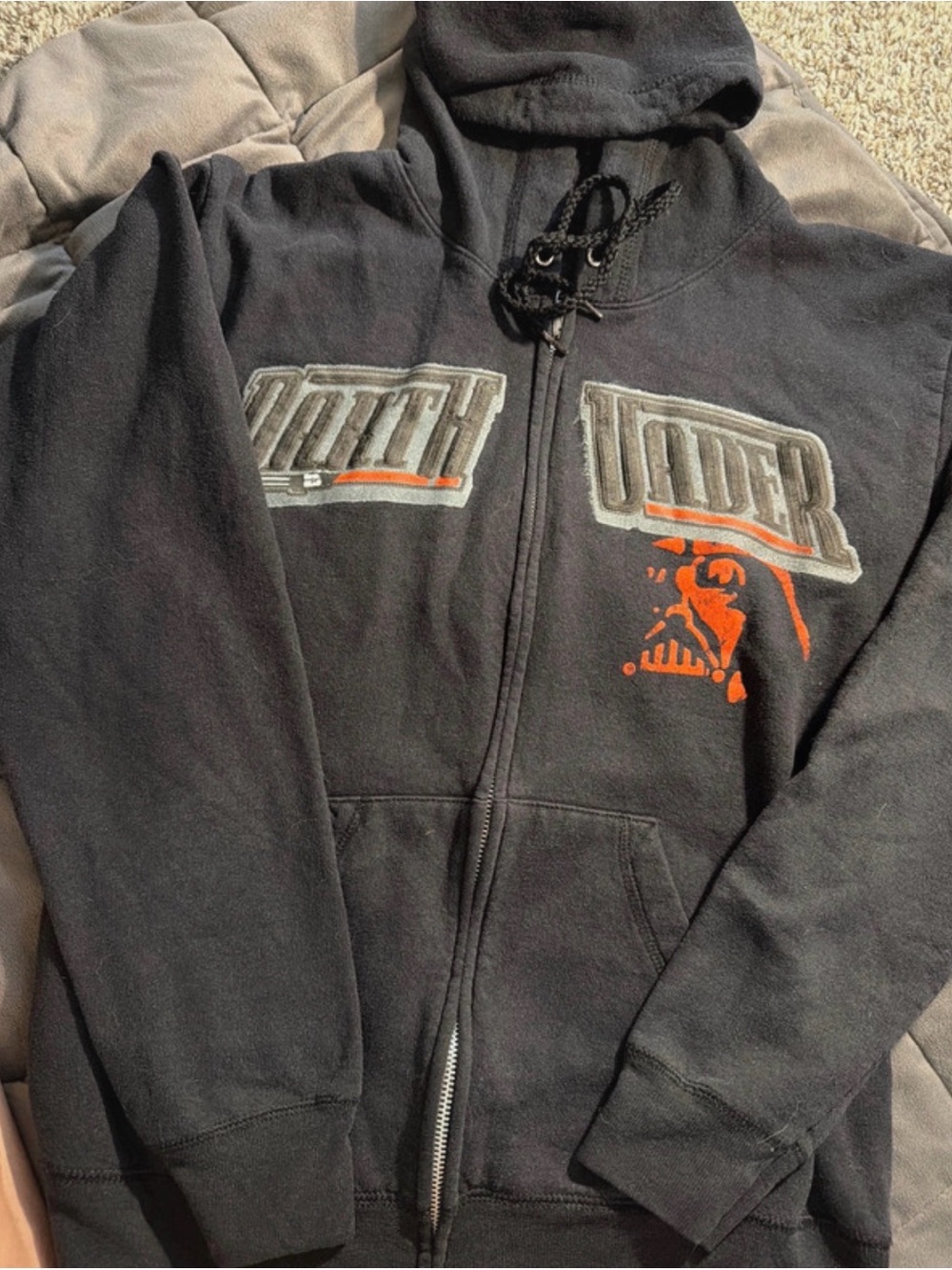 Black Zip-Up Darth Vader Hoodie